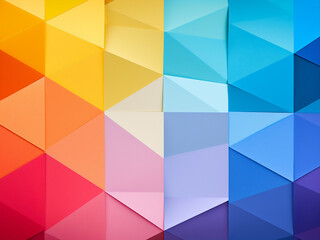 Wall Mural - Minimalistic shapes in rainbow hues form an LGBTQ pride flag backdrop