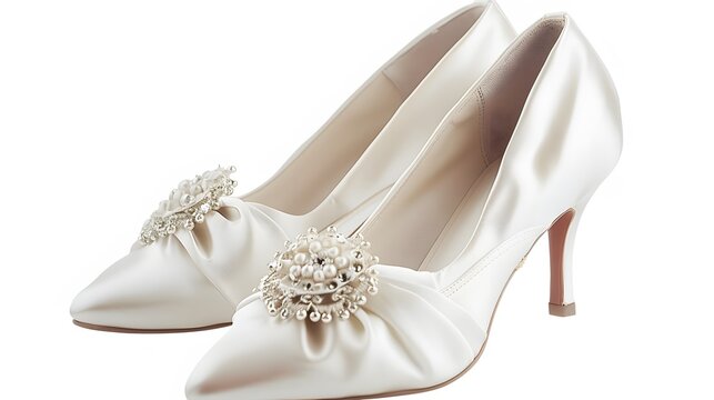 Wedding shoes isolated on white background