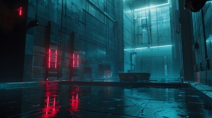 A cyberpunk like city