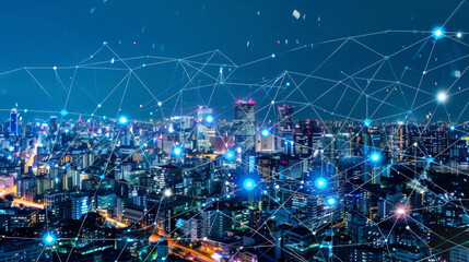 Communication network concept. 5G