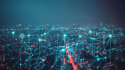 Communication network concept. 5G