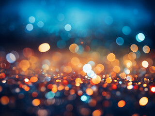 Wall Mural - Abstract bokeh background dazzles with blurred lights