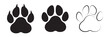 © Amina - Paw footprint icon set, paw print icons in different style, cute animal track