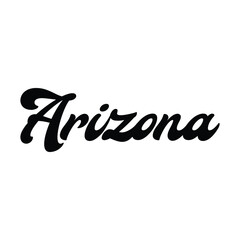 Canvas Print - Arizona hand made script font. Vector Arizona text typography design for tshirt hoodie baseball cap jacket and other uses vector