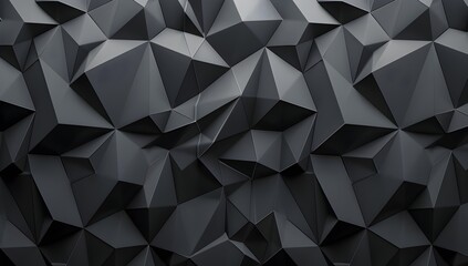Wall Mural - Dark grey background with a geometric pattern, a dark blue color, a 3D rendering in the style of high resolution photography
