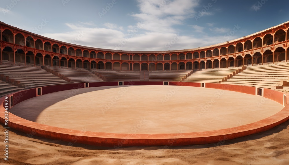 Spanish bullring arena in Spain for traditional fight of bulls Stock ...
