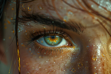 Wall Mural - eyes glazed over with disillusionment, reflecting shattered expectations. generative ai.