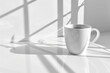 © irina - Cup of coffee for a pleasant start to the day on white background.