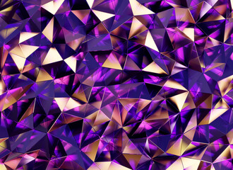 Wall Mural - Luxury Abstract Realistic Purple Crystal Texture Reflection Close Up Background 3D rendering	
