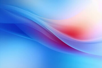 Poster - Tranquil and serene abstract wave background in blue. Pink. And white - a soothing. Calm. And elegant blend of color gradient design - creative. Modern. And artistic digital art wallpaper with flowing