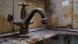 © Khoirul - Dirty damaged rusty iron water tap