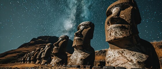 Easter Island, Chile: Known for its massive stone statues, or moai, this remote Polynesian island holds an air of mystery due to its isolated location in the South Pacific. 