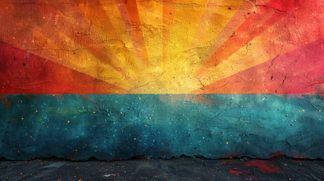 vintage sunburst art, vibrant sunburst backgrounds with bold colors for a striking visual impact