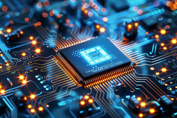 Wall Mural - integrated microchip