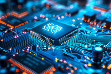 Wall Mural - integrated microchip