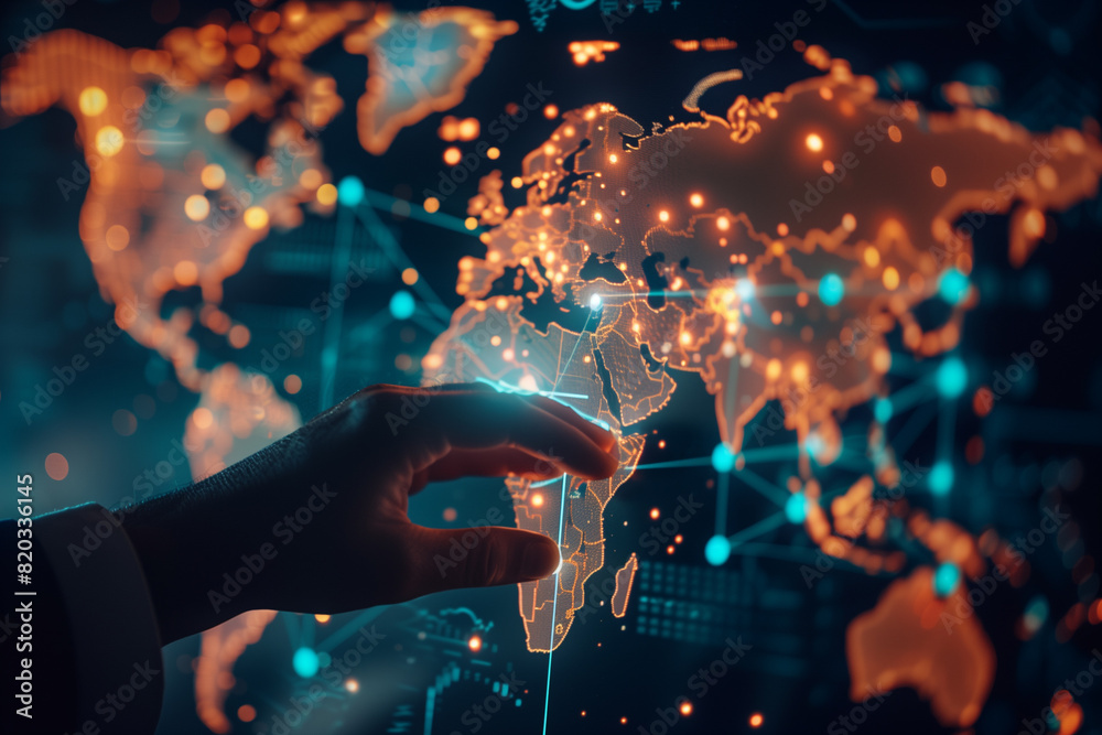 Global Logistics Network Distribution And Transportation Smart