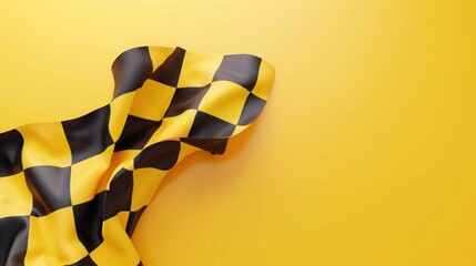 Wall Mural - checkered flag, end race background, Checkered flag wave flying on white, blank space design,