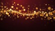 © Rizky Rahmat Hidayat - Abstract blur bokeh banner background. Gold bokeh on defocused red maroon background.