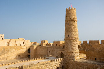 Wall Mural - Fortress Ribat Hartem, one of the oldest and largest structures in North Africa, Monastir. Tunisia