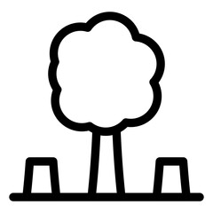 Sticker - deforestation icon 