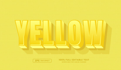 Poster - Yellow text effect, editable text effect