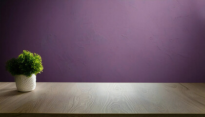 Wall Mural - パープルの部屋　奥行きのある紫色の壁の空間。無地素材。レイアウト。Purple room A space with deep purple walls. Plain material. layout.