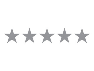 Five stars review icon set