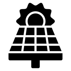 Poster - solar panel icon