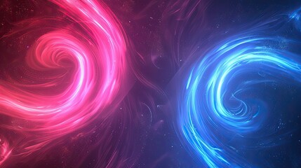 Wall Mural - Abstract neon swirls creating a futuristic glow background