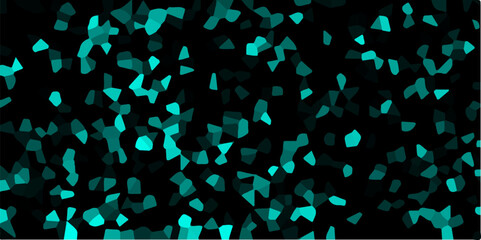 Poster - Abstract Light blue Broken Stained Glass Background. 3d shapes Voronoi diagram Seamless Geometric Retro tiles pattern. Frame confetti texture for holiday, postcard, website, birthday