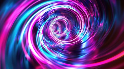 Wall Mural - Abstract neon swirls creating a futuristic glow background