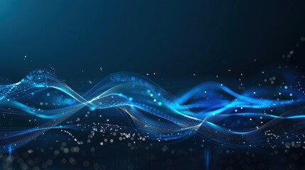 Poster - Abstract big data visualization. futuristic space. Technology background design