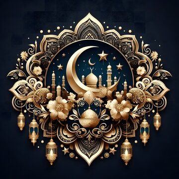 AI Generate of Premium Luxury Vector of Happy Eid al-Adha, Vector, Symbol, Logo, Idul Adha.
