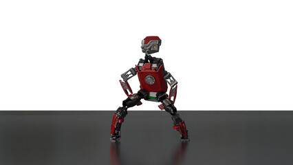 Wall Mural - robot dancing transparent background for push on background	3D PNG photo