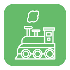 Poster - Steam Engine vector icon. Can be used for Railway iconset.