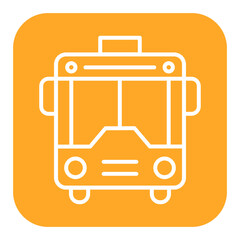 Sticker - Bublic Transportation vector icon. Can be used for Coworking Space iconset.