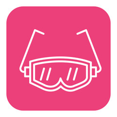 Sticker - Safety Glasses vector icon. Can be used for Home Improvements iconset.