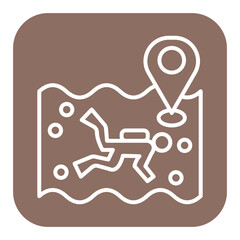 Sticker - Diving Destination vector icon. Can be used for Vacation and Tourism iconset.