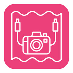 Poster - Underwater Camera vector icon. Can be used for Vacation and Tourism iconset.