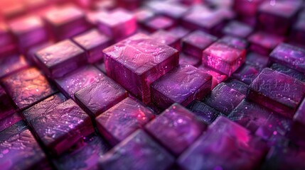 Leinwandbilder - Purple abstract background created by squares lined up neatly.