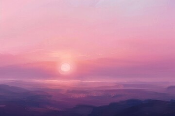 Wall Mural - Soft gradients melting into each other, like a gentle sunrise spreading its warmth across a silent horizon, inviting contemplation.