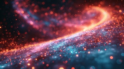 Poster - Stellar Symphony: Hyper Speed Warp with Blue-Purple Flare