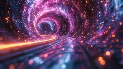 Poster - Into the Void: Hyper Speed Warp Amidst Cosmic Blues