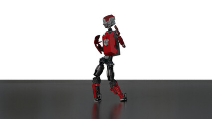 Wall Mural - robot dancing transparent background for push on background	3D PNG photo