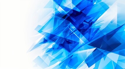 Poster - Abstract background with a structured and orderly arrangement of blue geometric shapes
