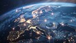 © The Little Hut - Communication technology with global internet network connected in Europe Telecommunication and data transfer european connection links IoT finance business blockchain security : Generative AI