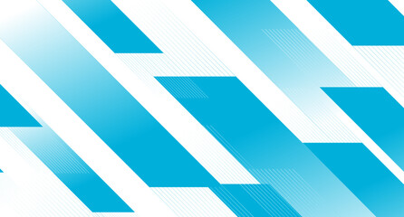 Bright blue lines and stripes geometric tech abstract background. Vector design