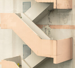 Wall Mural - Concrete staircase in a building as a background