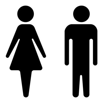 silhouette man and woman symbol