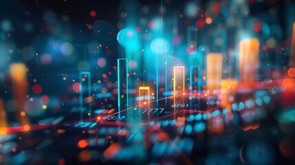 Leinwandbilder - Business and economic growth on global business network Data analysis of financial and banking Customer service Technology and data connection Teamwork Business strategy and Digital ma : Generative AI